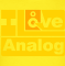 ilove analog orange on yellow CLOSE